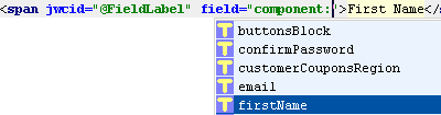 Complete component expression
