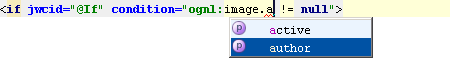 Completion in OGNL expressions